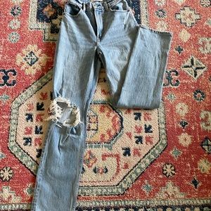 Abercrombie Curve Love the 90’s straight ultra high rise jeans